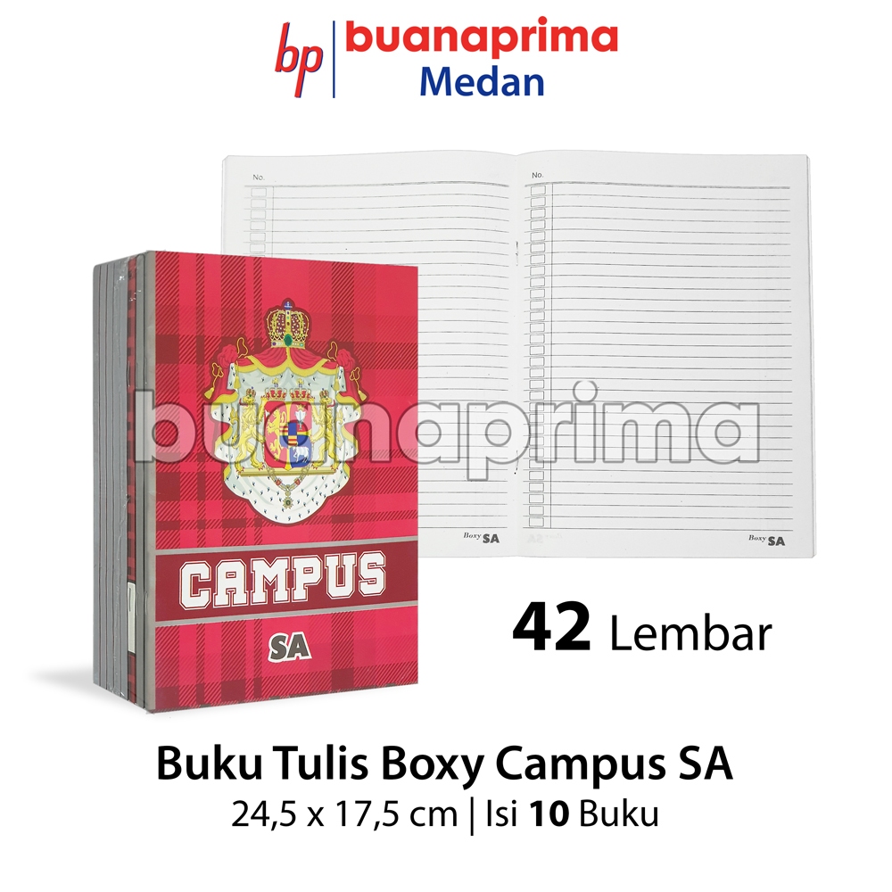 

Buku Tulis PANJANG SA 42 LEMBAR Boxy Campus isi 10 Buku 25 x 17 cm Boxy Notebook Sekolah