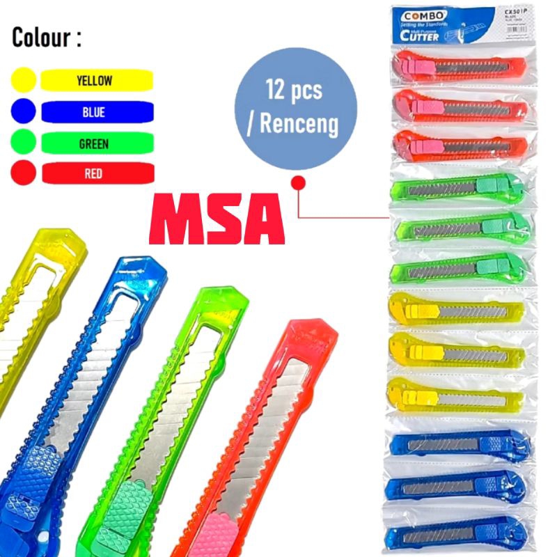 

pisau cutter trnasparan /kater warna trnasparan