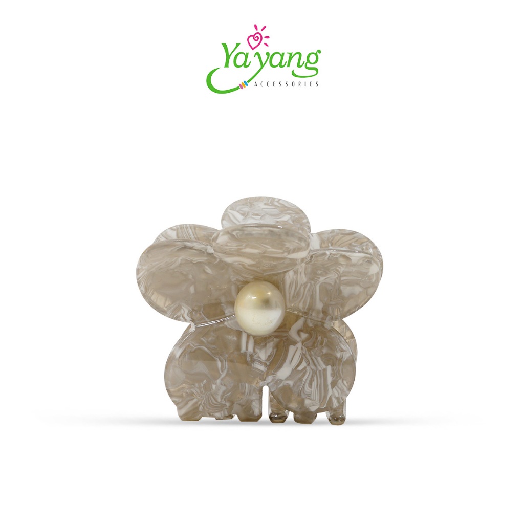 YAYANG Jepit Rambut Bunga Korea Premium Besi Aesthetic Marble - Korean Hairclip Aesthetic - NAJ6108