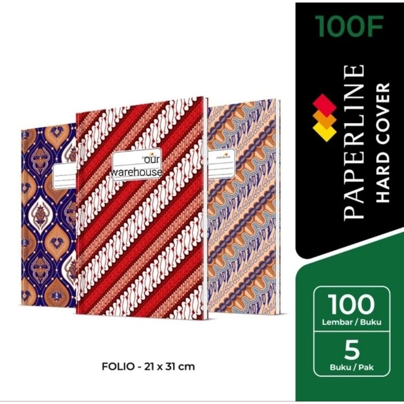 

Buku Folio Hardcover Paperline 100 Lembar, Buku Besar, Buku Akuntansi hard cover