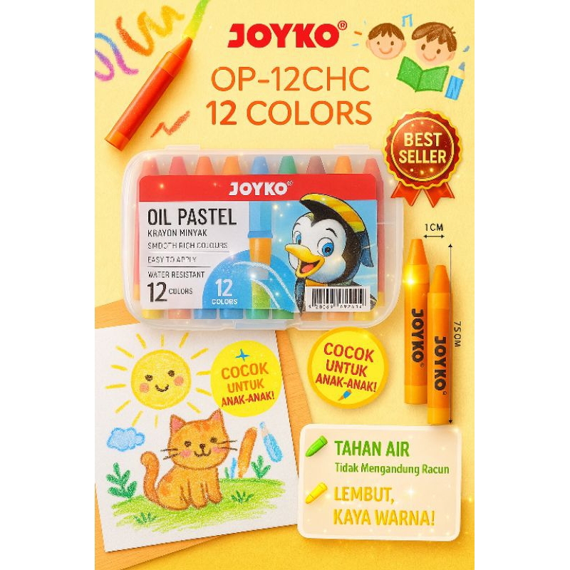 

Crayon JOYKO Warna Lengkap Cerah dan Tajam | Goresan Halus Tidak Mudah Patah | Aman untuk Anak TK PAUD | Crayon JOYKO Original Tidak Berdebu Mudah Digunakan Belajar Menggambar Termurah Dishopee
