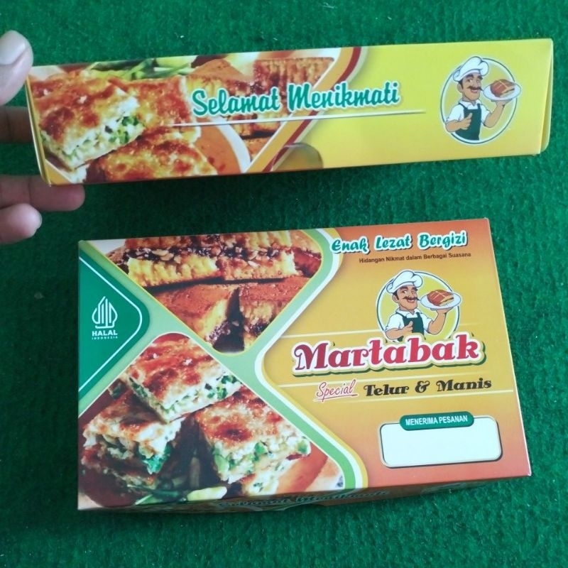 Kardus Martabak Manis dan Telor / Box Martabak Manis / Martabak Telur