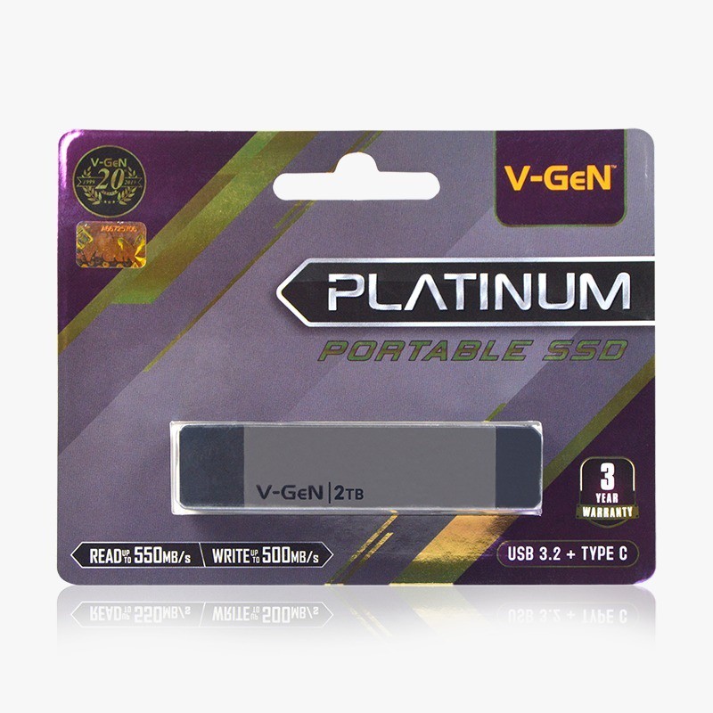 Portable SSD Vgen Platinum USB 3.2 TYPE C 2TB