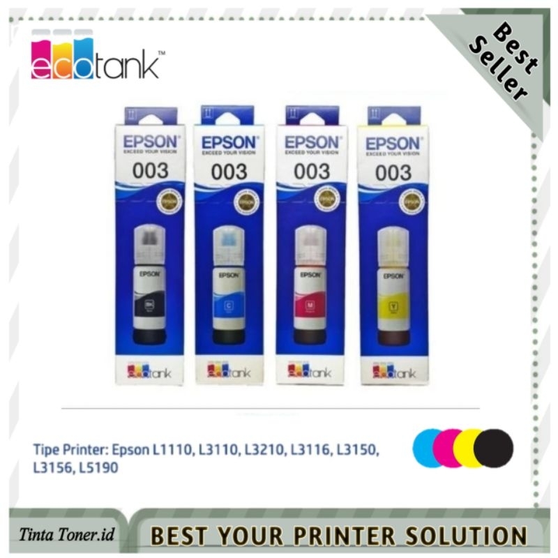 Tinta Epson 003 Original Printer l3110 l1110 l3150 l3250