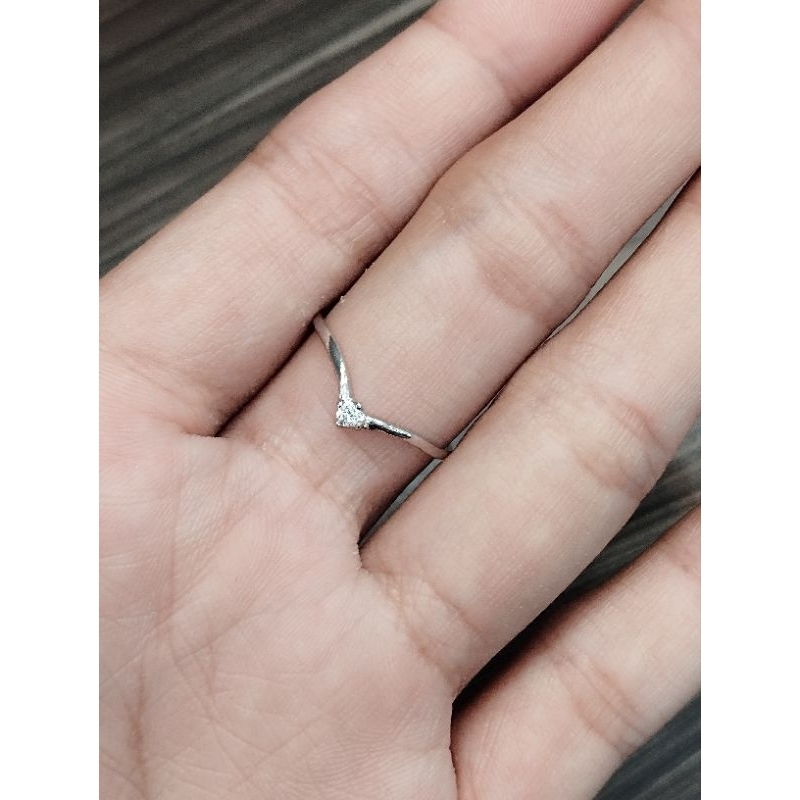 Cincin Aurel Permata Satu Perak 925 Asli