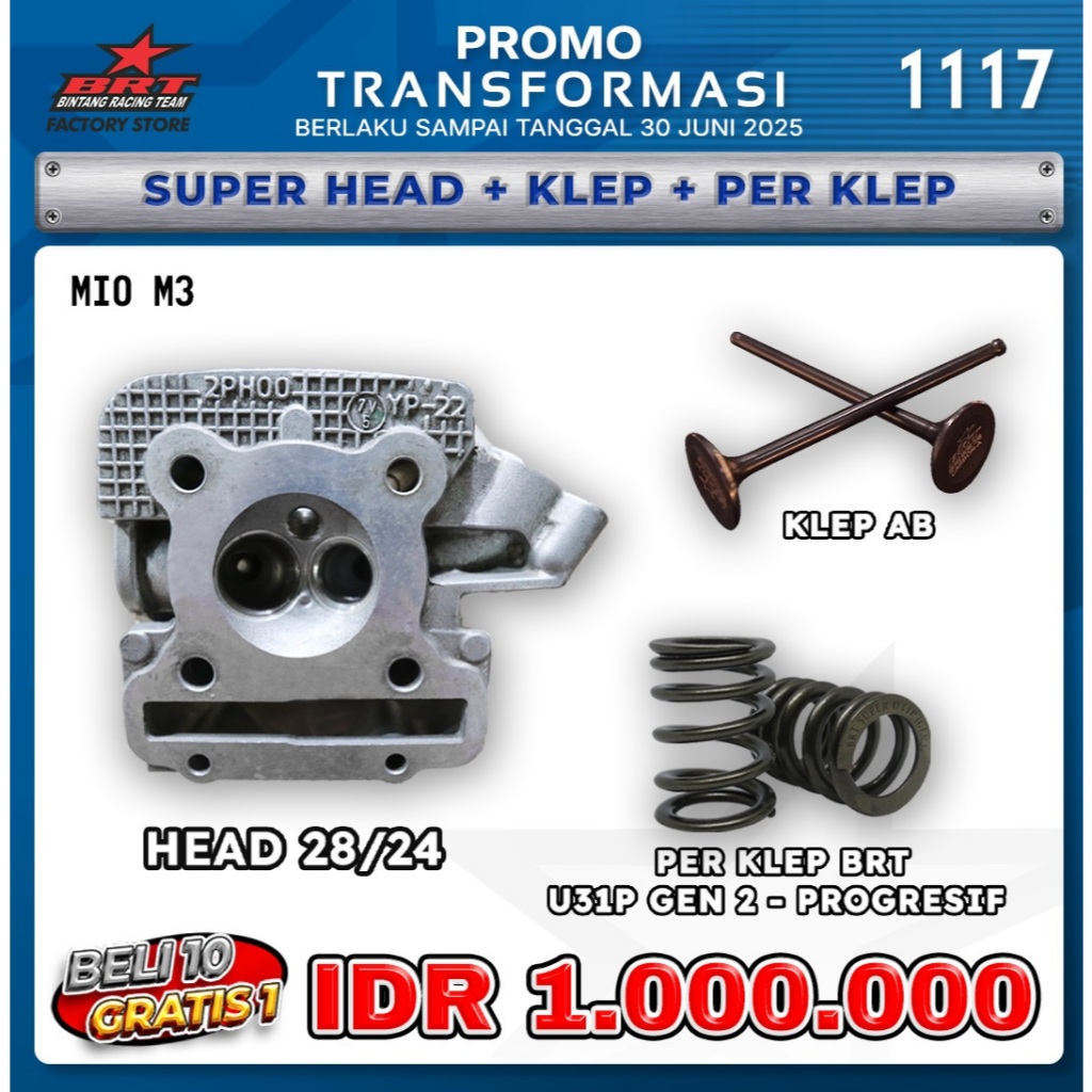 Brt Super Head + Klep + Per Klep Mio M3
