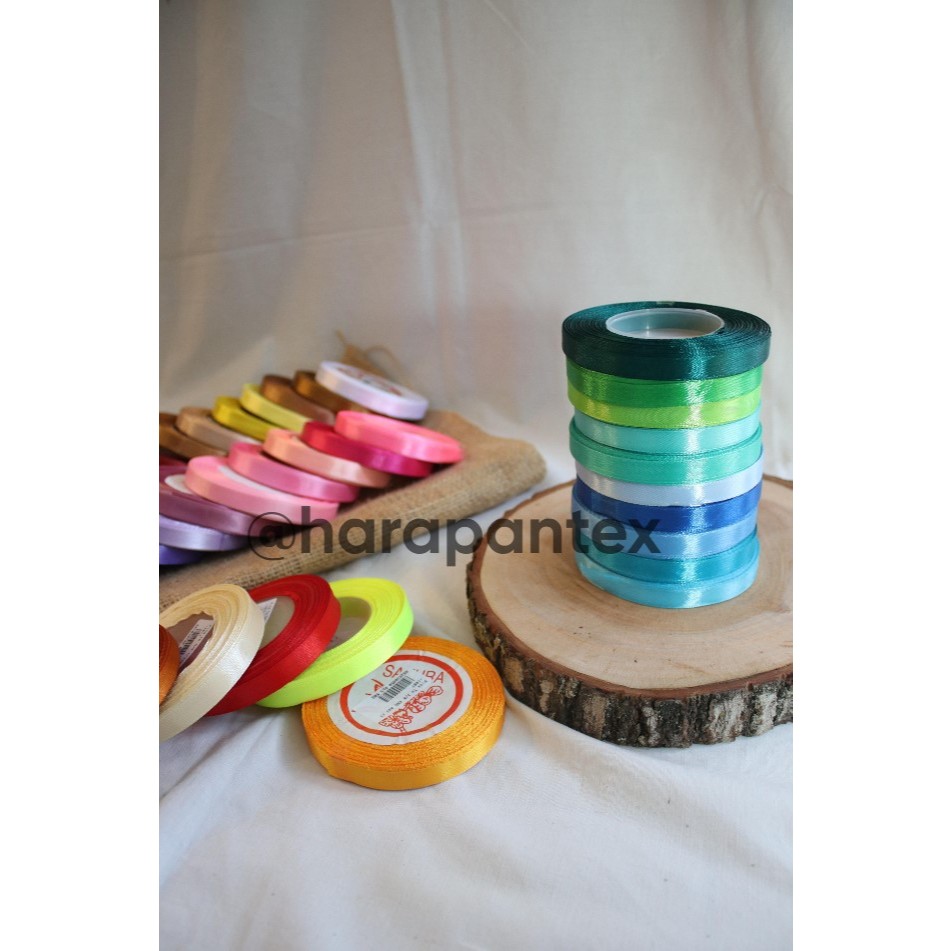 

Pita Satin Tw / Pita Kain / Pita Bunga Buket / Silk Ribbon 3/8 inch (1 CM) isi 20 yard (PART 2)