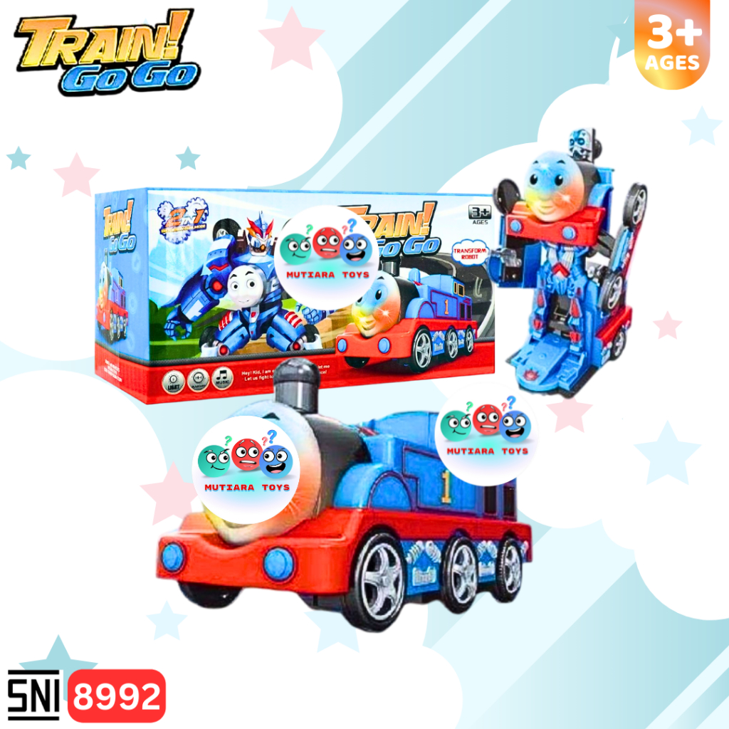 Mutiaratoys Train Go Go Tranform Kereta Jadi Robot 8892