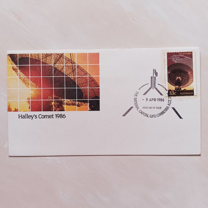 

SHP / FDC Sampul Hari Pertama Australia Halley's Comet 1986 Mint