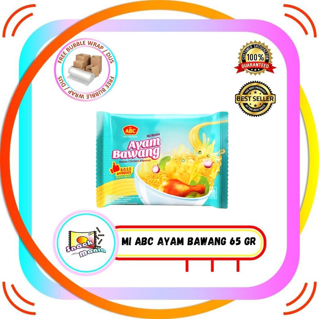 

Mi ABC Mie Ayam Bawang 65 gr Onion Chicken Noodle