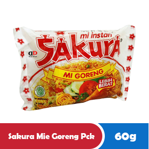 

Mie Sakura Mie Goreng - Netto 60 Gr paket 1o pcs dan 5 pcs