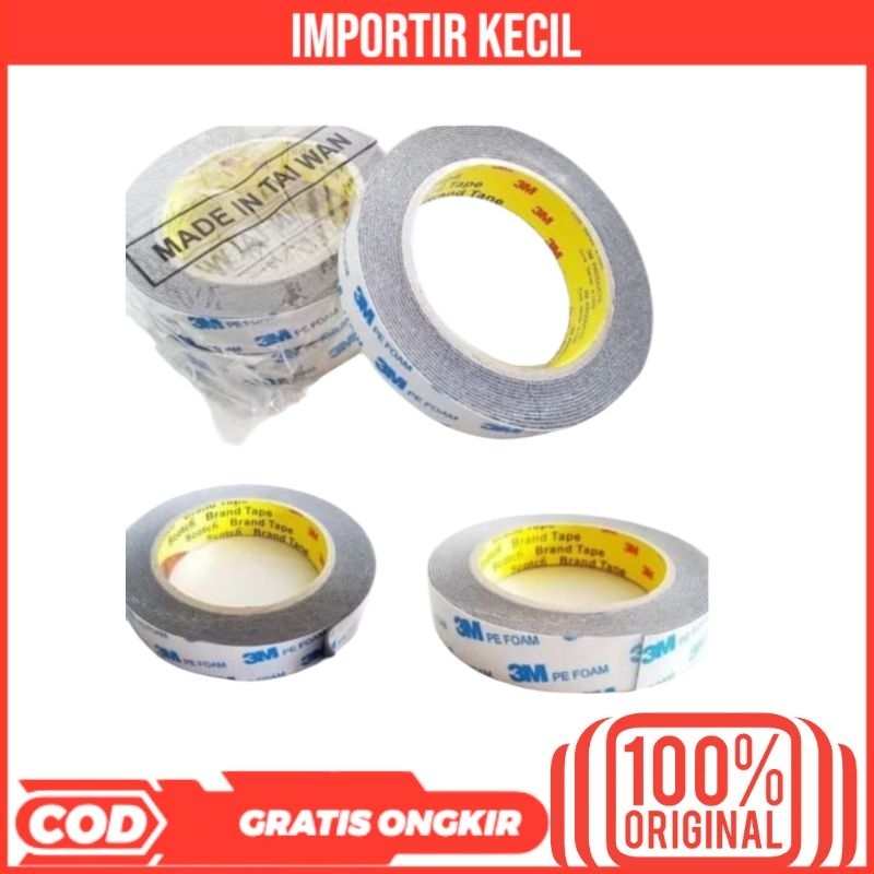 

DOUBLE TAPE 3M FOAM 2CM × 4, 5 METER FOAM PUTIH