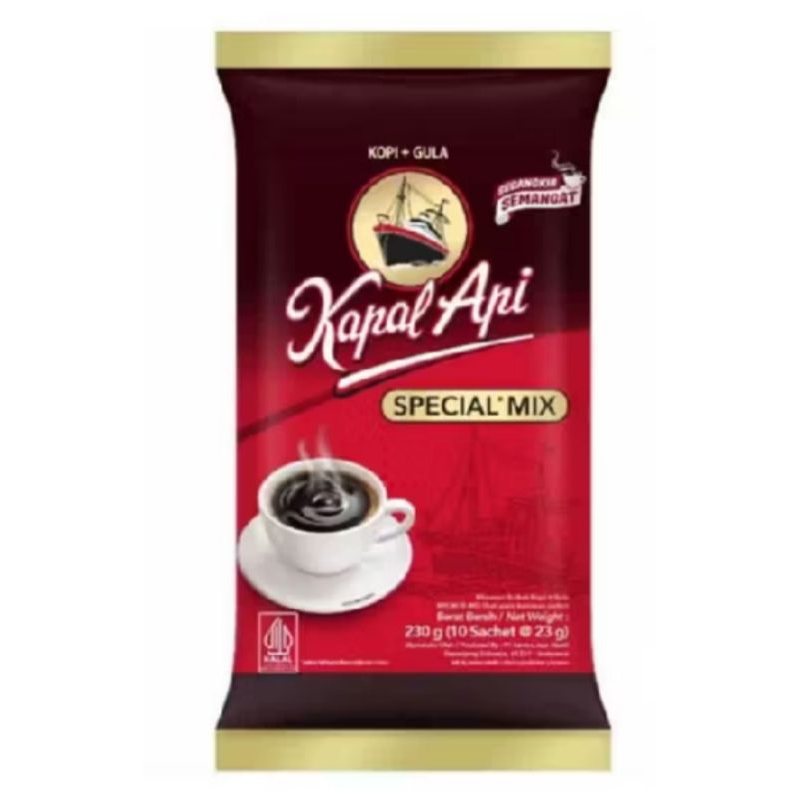 

Kopi Kapal Api Sachet Gula + Kopi 230gr