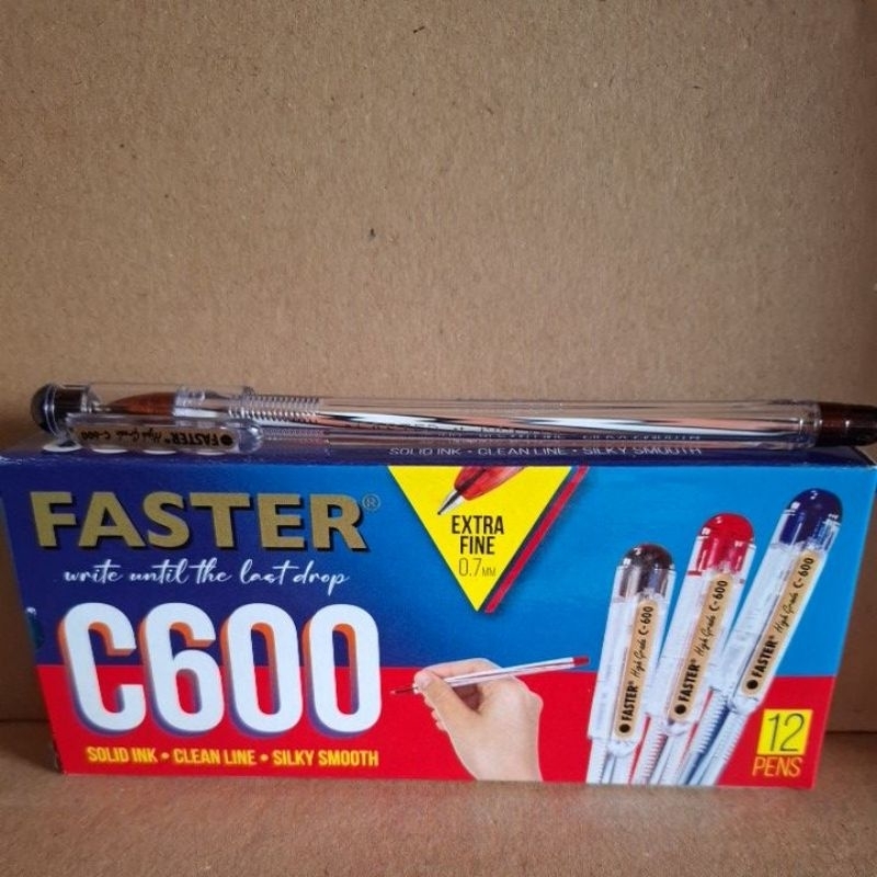 

pen faster C600 tinta hitam 0.7mm