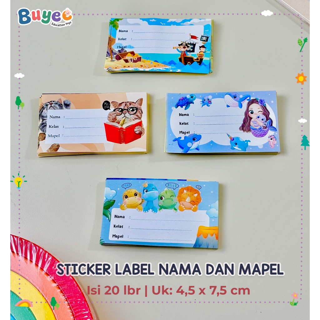 

BUYEE GIFT - Sticker Label Nama dan Matpel | Label Buku Pelajaran Sekolah | Stiker Mata Pelajaran