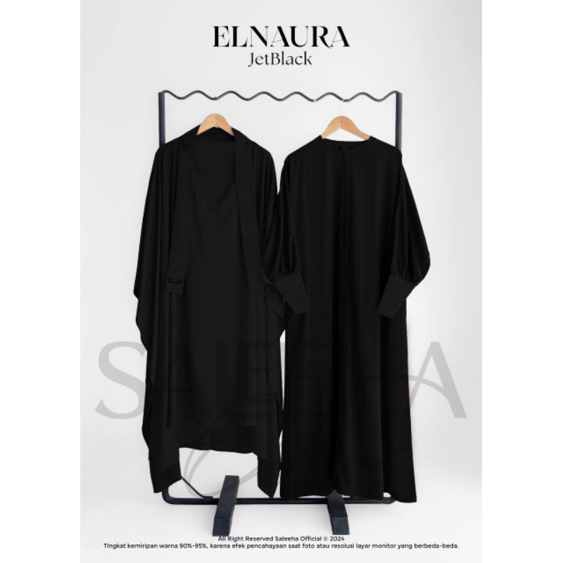 Gamis El Naura Set Jetblack by Saleeha