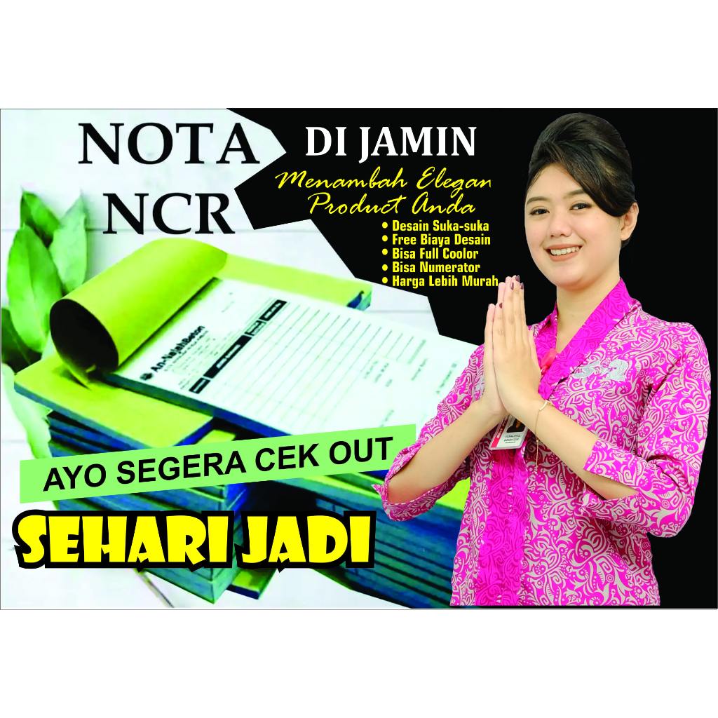 

Cetak Nota NCR 2 Rangkap Murah 1/4 Folio