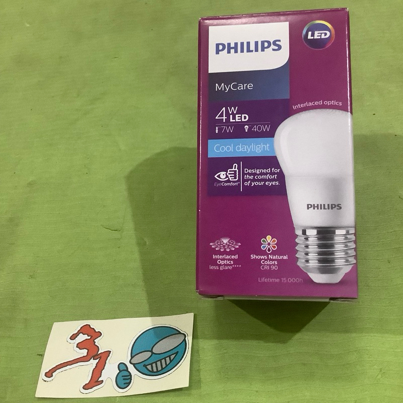Lampu Philips LED MyCare 4 Watt Putih - Bohlam LED 4W 4Watt body kecil- Murah Original 4 W