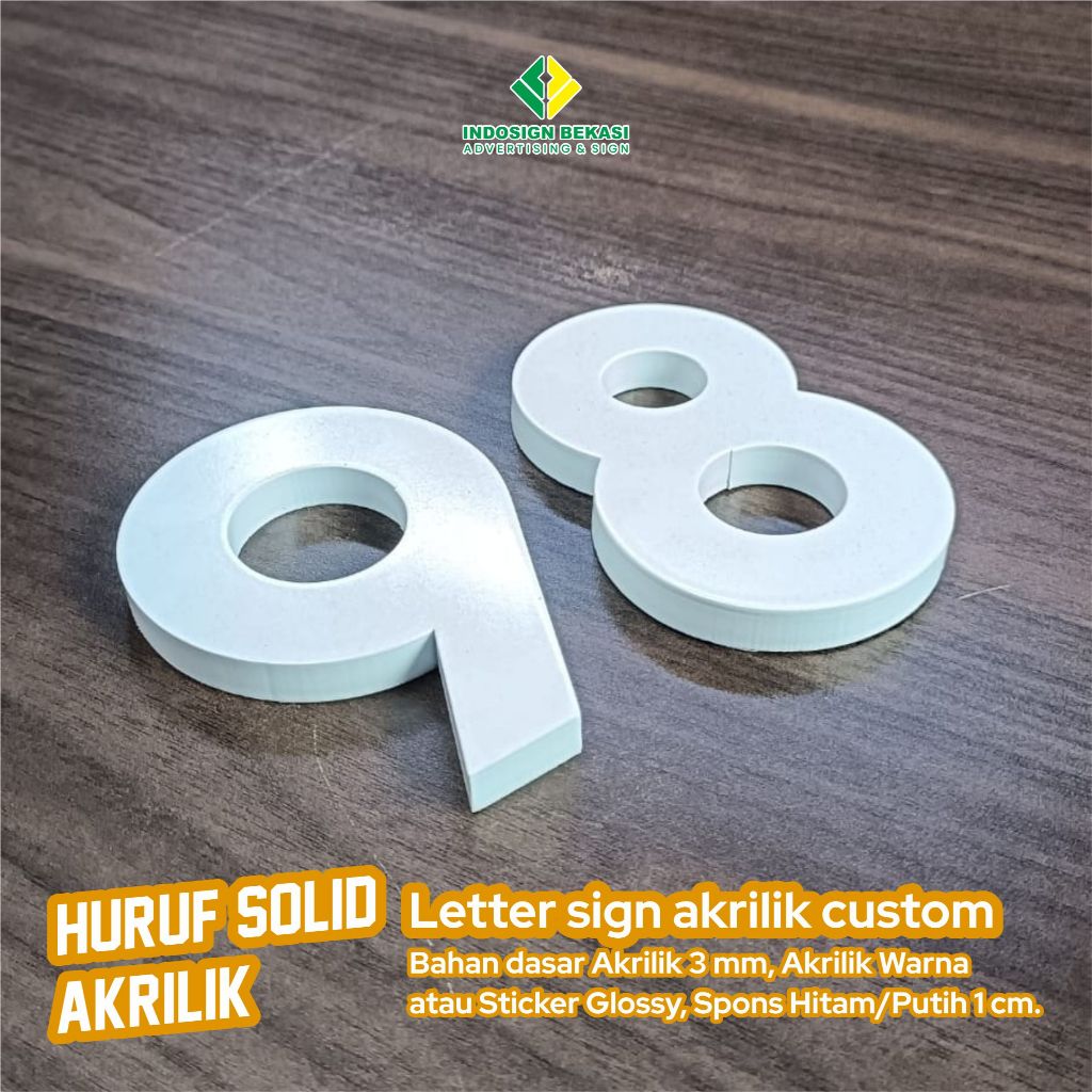 Letter sign nomor rumah custom
