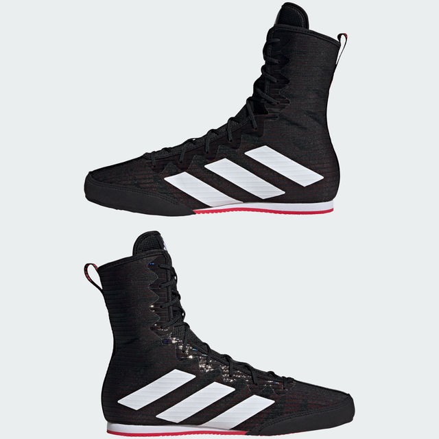 Adidas Sepatu Tinju Box Hog 4 - Boxing Shoes Black Red White