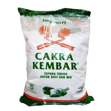 

Tepung Terigu CAKRA KEMBAR Ecopack 1kg / Tepung Terigu Protein Tinggi