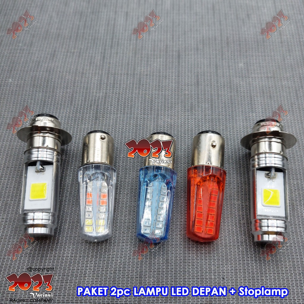 PROMO 2pc lampu h6 lampu utama motor beat supra scoopy vario mio dll dan lampu rem belakang kedip