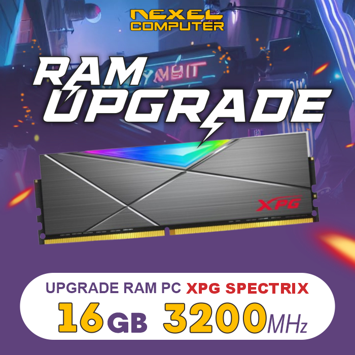 UPGRADE RAM PC KE XPG SPECTRIX 16GB 3200MHz RGB
