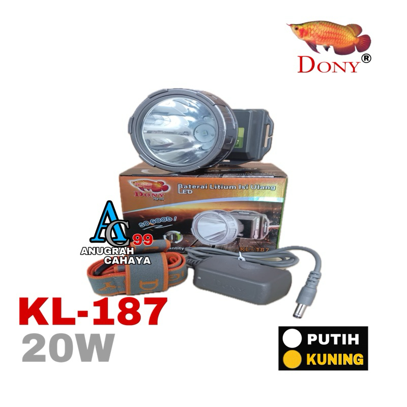 Senter Kepala Dony KL-187 20W (Led Mantap)