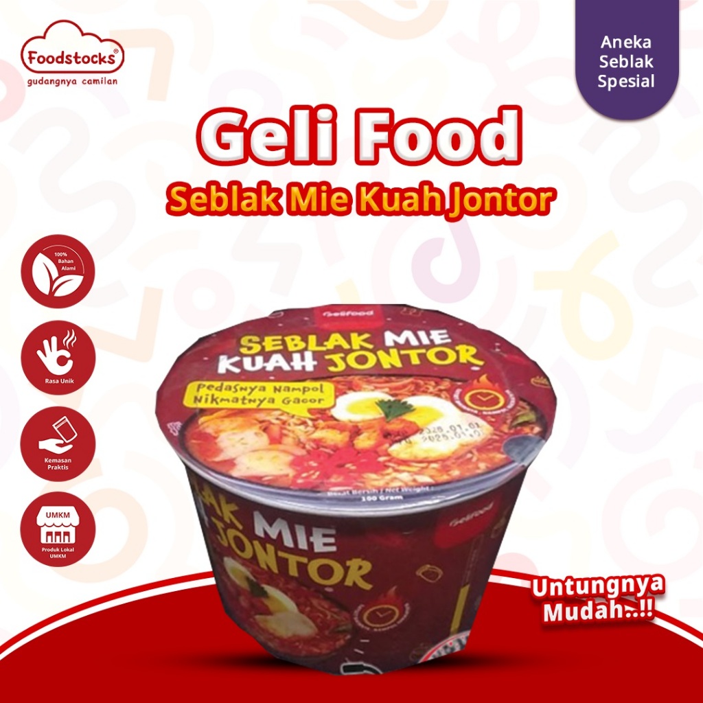 

Geli Food - Seblak Mie Kuah Pedas Jontor