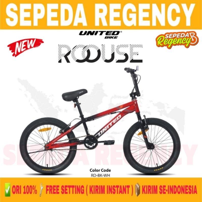 Sepeda Anak Laki BMX UNITED ROOUSE 20 Inch BMX Sepeda Anak Remaja