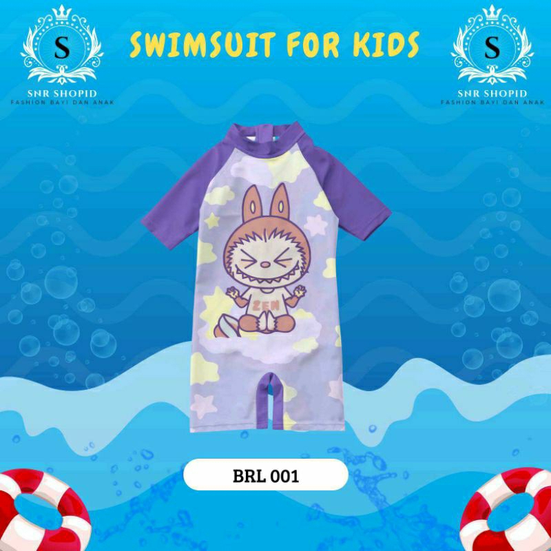 Baju Renang Anak Cewek Labubu 1 - 5 Tahun