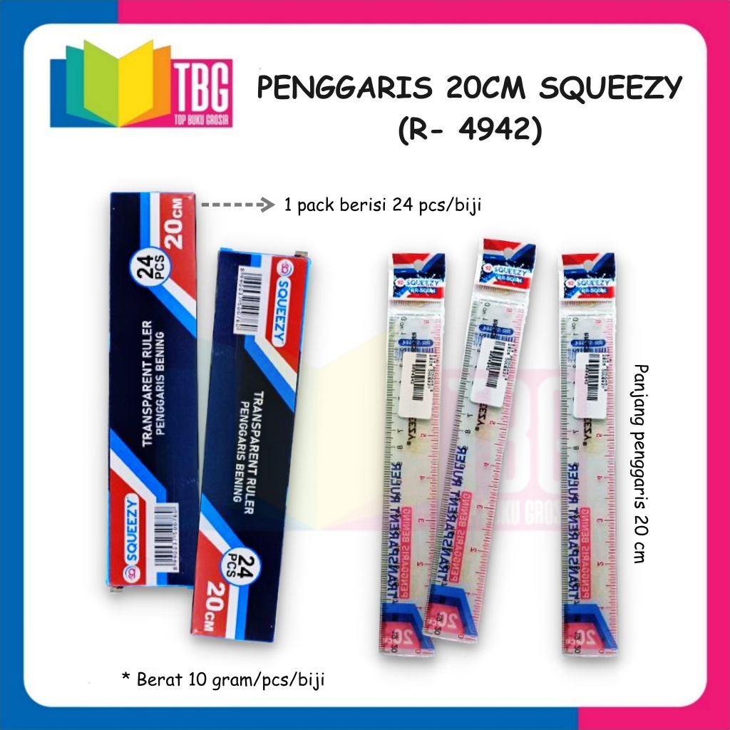 

1 PCS PENGGARIS 20CM SQUEEZY / TRANPARAN RULER / PENGGARIS AKRILIK (R-4942)