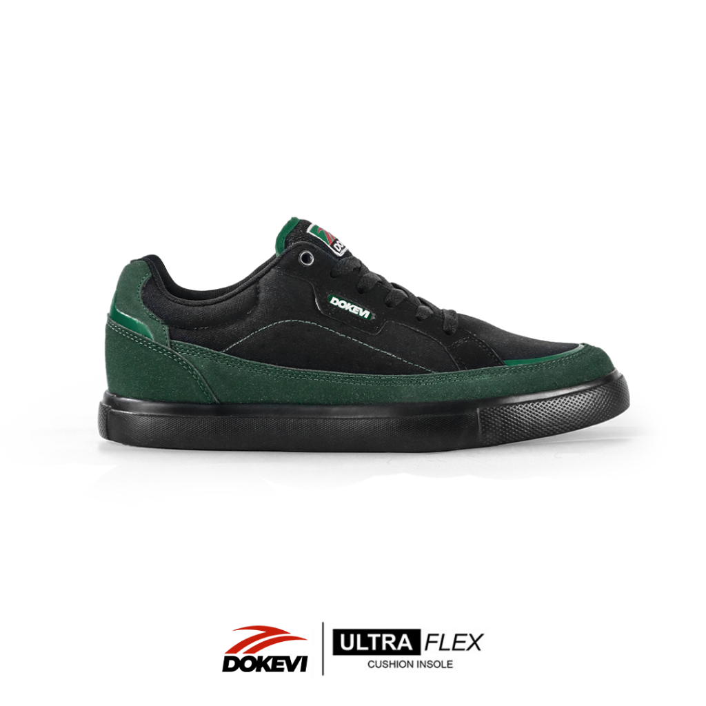 DOKEVI - Temwaroo Black Green | Sepatu Sneakers | Sepatu Casual