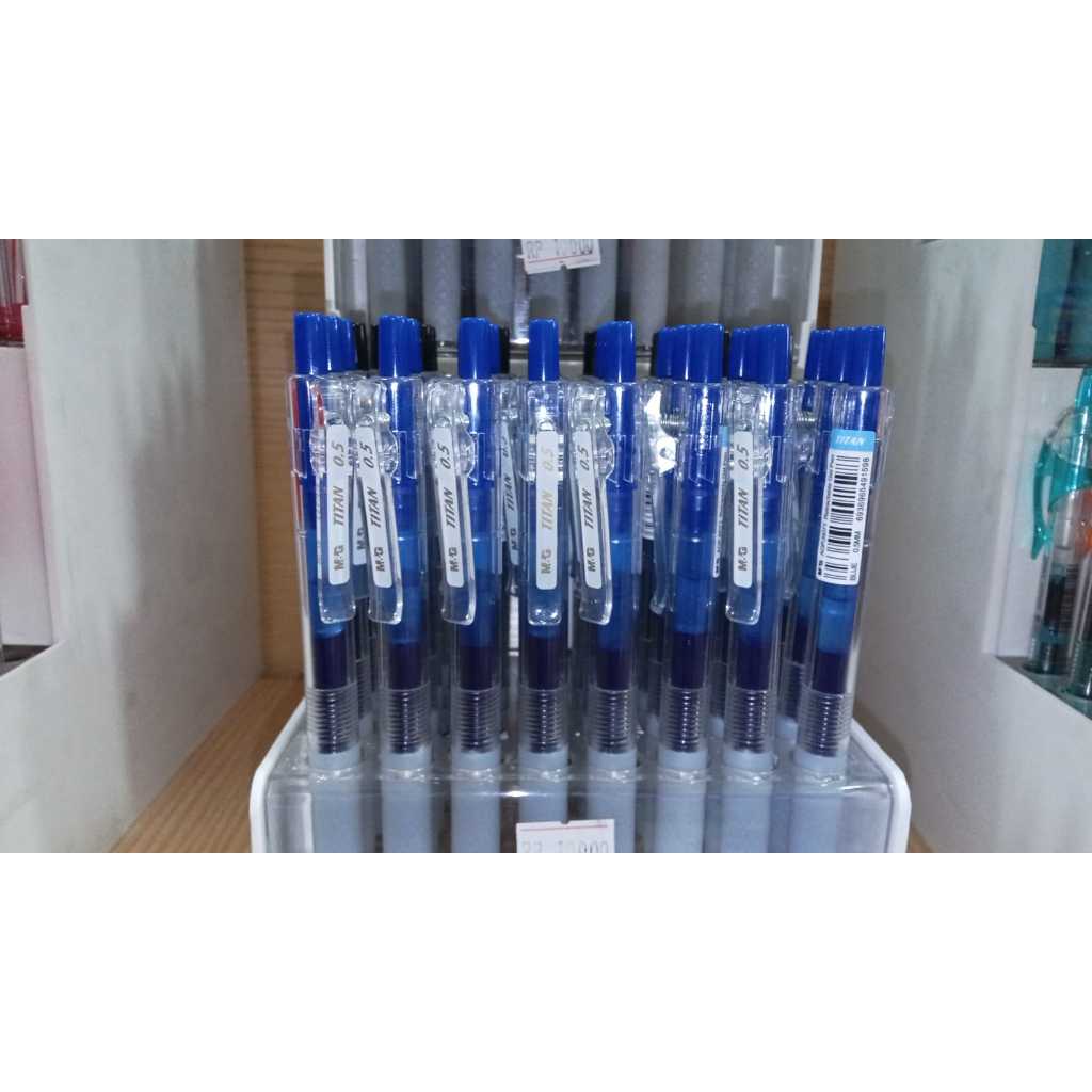 

M&G Titan Retractable Gel Pen 0.5mm BlUE AGPJ9071 Pulpen Gel SATUAN