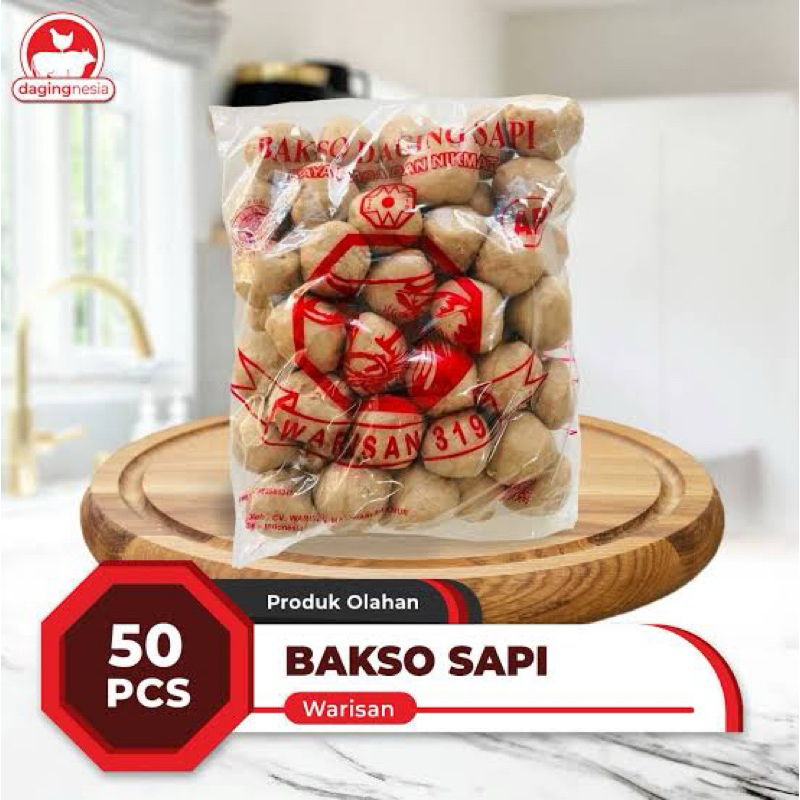 

Bakso Sapi Warisan 319 SB/AB Isi 50 Butir