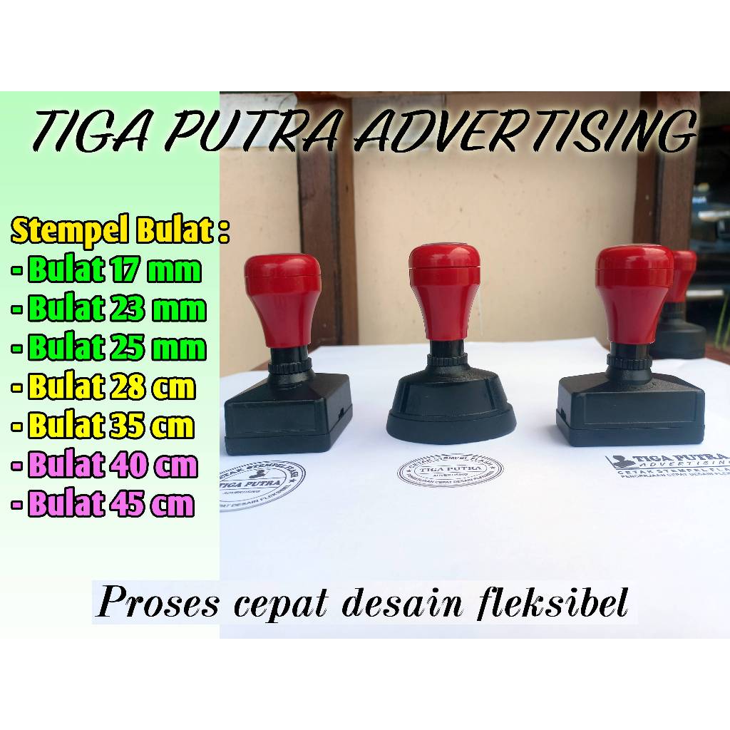 

Stempel Flash Custom Otomatis Varian Bulat / Kotak