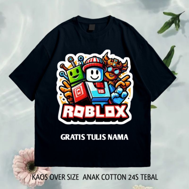KAOS OVERSIZE ANAK LAKI LAKI PEREMPUAN KARAKTER ROBLOX