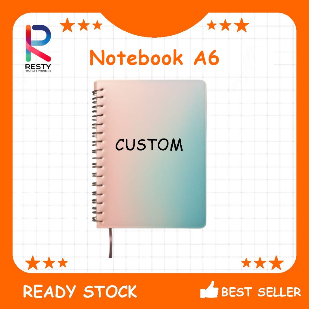 

Notes A6, Notebook A6, Buku Catatan A6 Custom Gambar, Logo, Merchandise – 100 Halaman aesthetic
