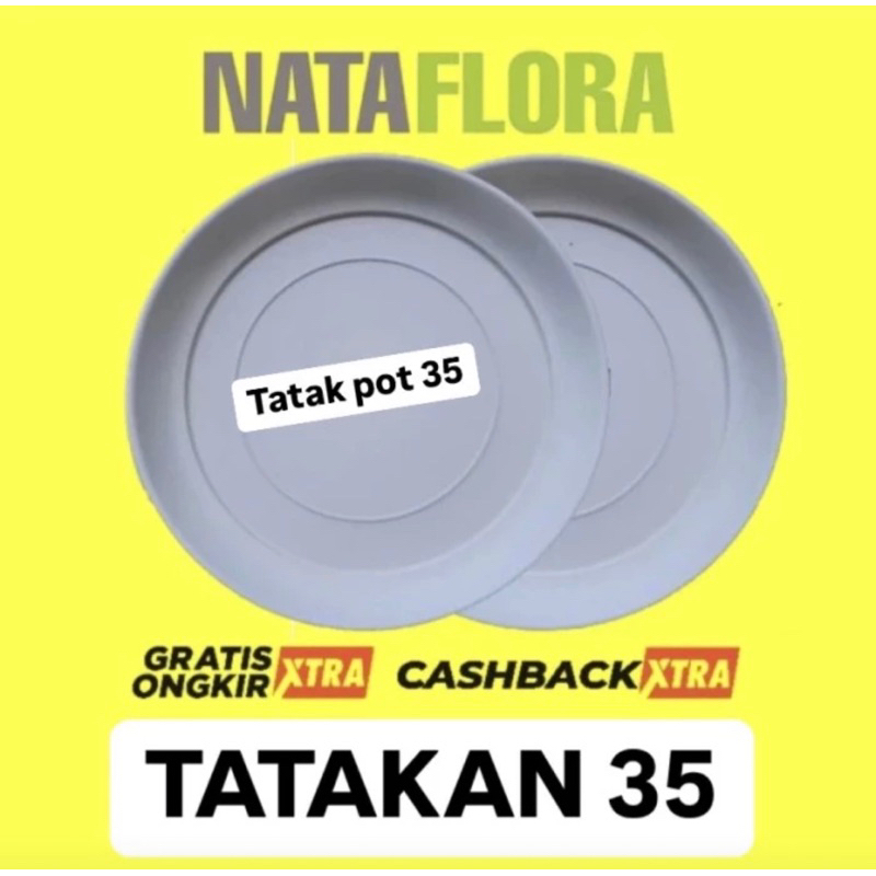 Alas / tatakan pot 35 warna putih