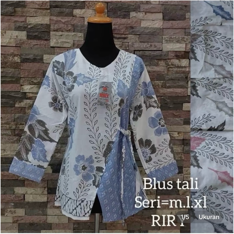 Blouse batik kerja tali samping