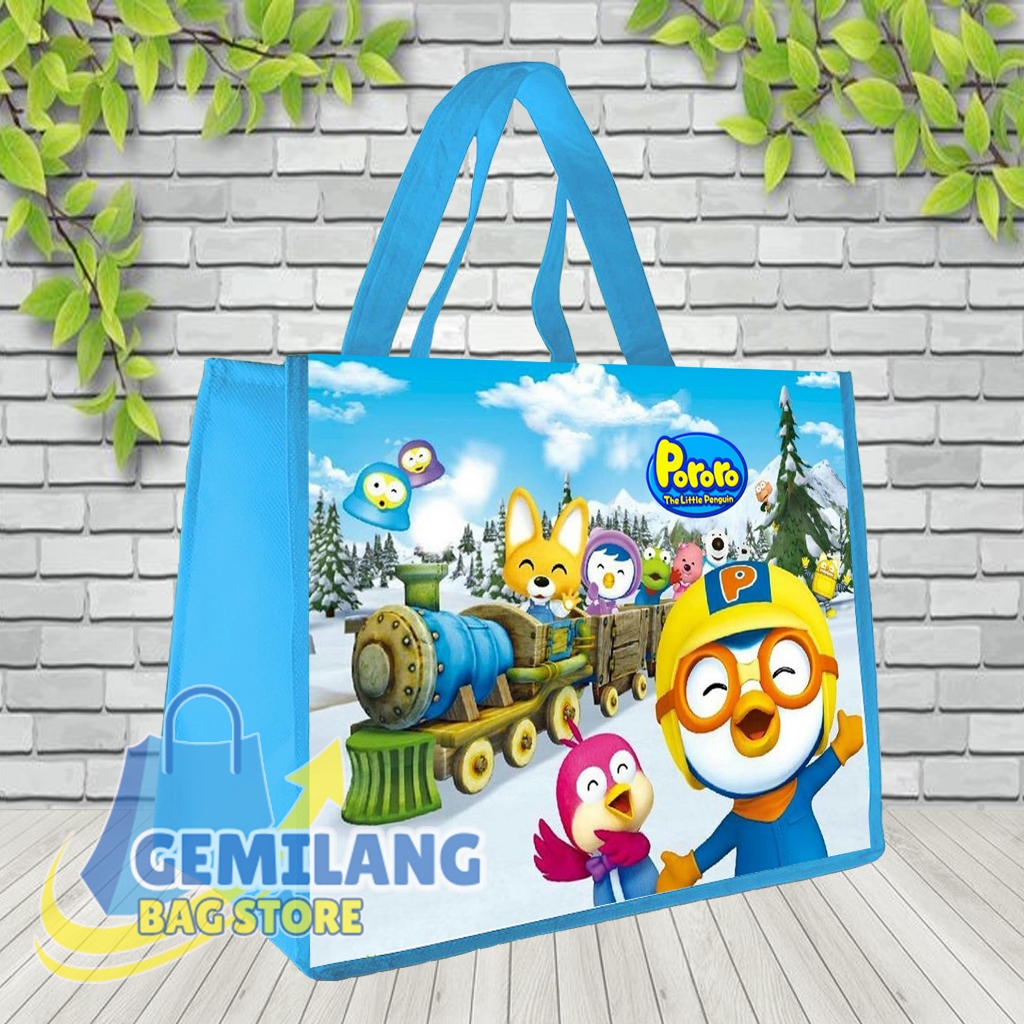 

READY STOK Tas Ulang Tahun Pororo / Tas Ultah Ukuran KFC Snack / Tas Ultah Terlaris / Tas Ulang Tahun Anak / Goodie Bag Bingkisan Souvenir Anak Landscape 20x25x13 / Tas Khitanan / Tas Khajatan / Tas Bingkisan / Tas Pororo / Tas Karakter