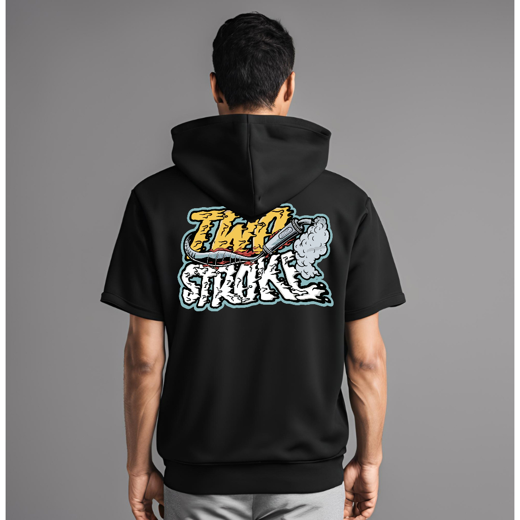 Jaket Hoodie Lengan Pendek 2 Stroke Racing Two Tak - Hodie 2 Tak 2Stroke Fiz R Ninja Yamaha Rx King 