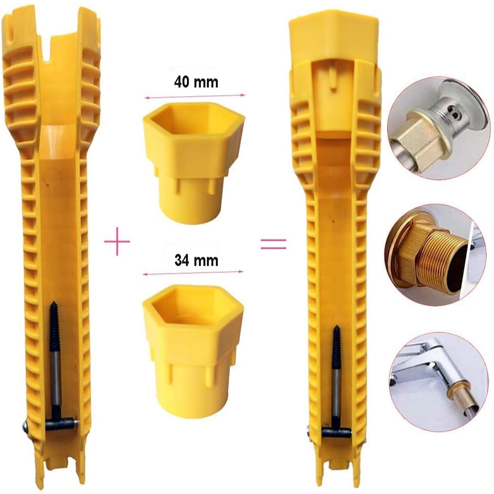 Kunci Pas Kran Wastafel / 8 In 1 Flume Kunci Anti-Slip Dapur Wastafel / Kunci Pas Wastafel Faucet