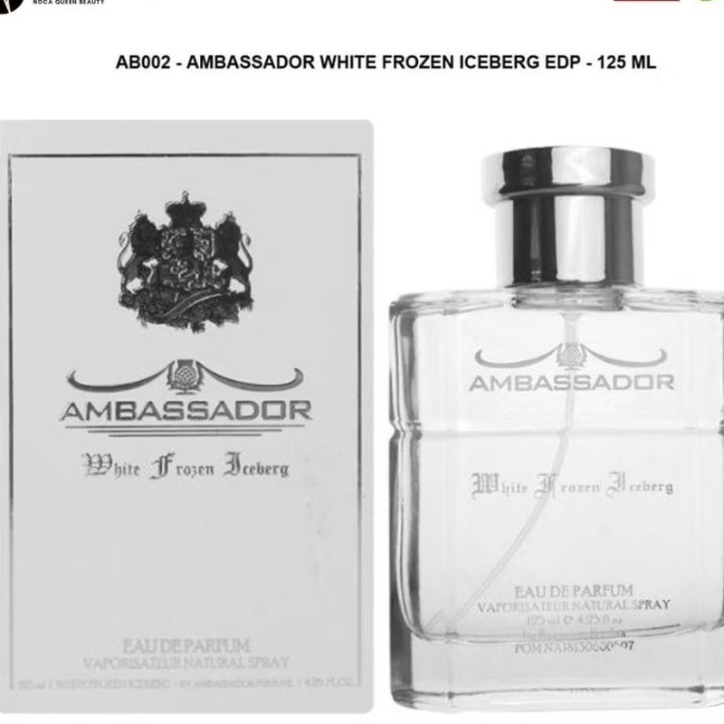 Parfum Ambassador WHITE FROZEN Parfum like Dunhill London Original BPOM EDP 125ML