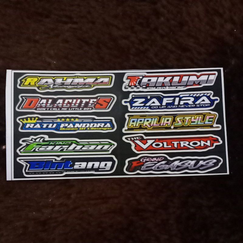 sticker JULUKAN bus miniatur