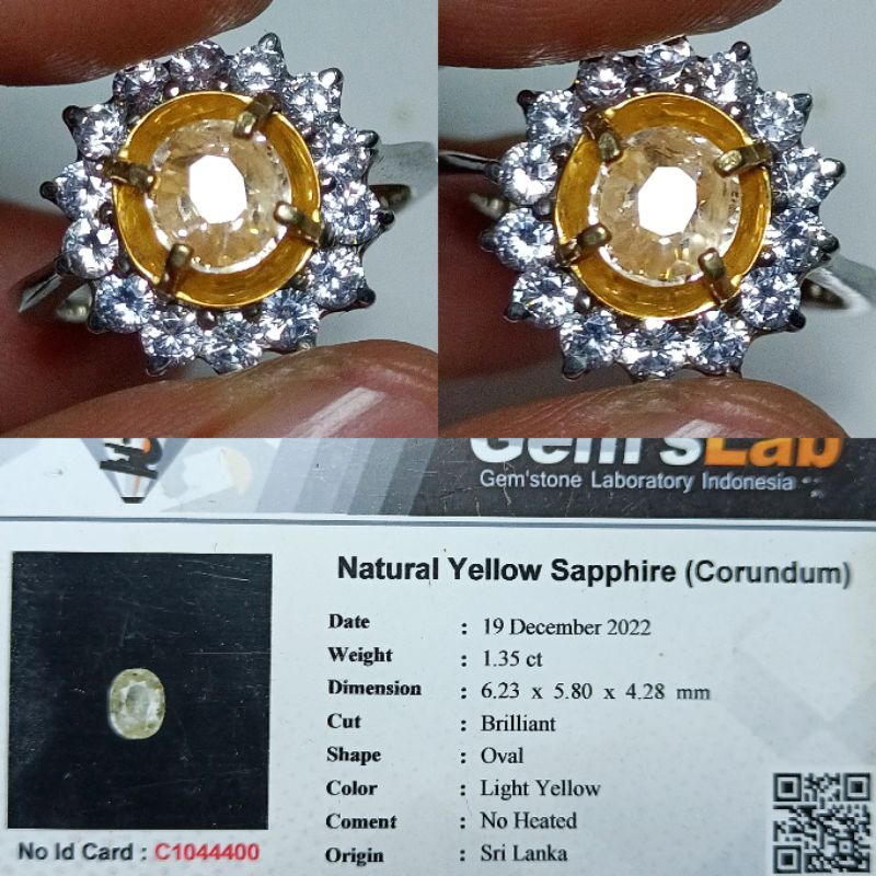 NATURAL YELLOW SAPPHIRE LADIES RING