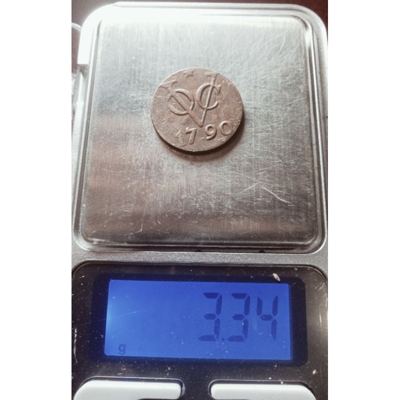 koin voc belanda 1790 berat rare 3 gr lebih.