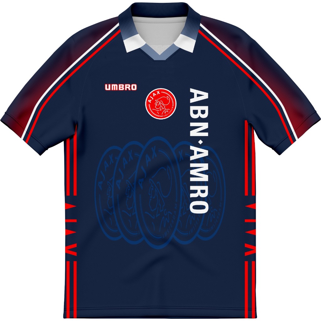 JERSEY RETRO KLASIK AJAX AMSTERDAM 1996/1997 FULLPRINTING FREE NAMESET