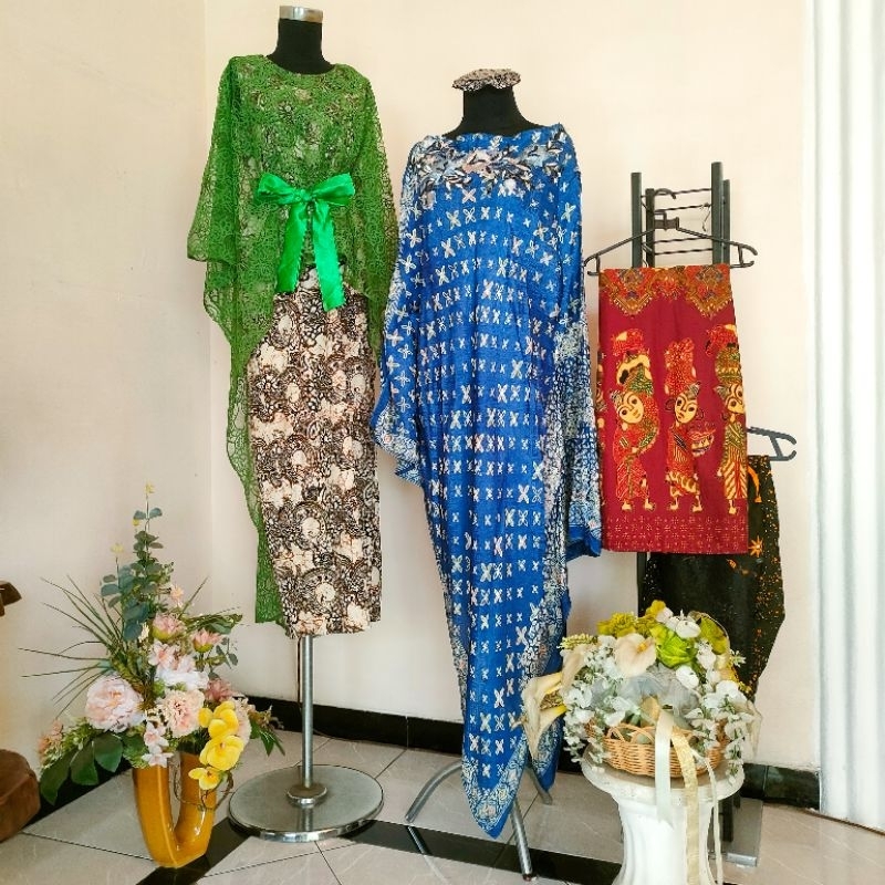 Premium Tunik Batik Untuk Lebaran Katun Primis Kombinasi Brokat Lapis Trikot