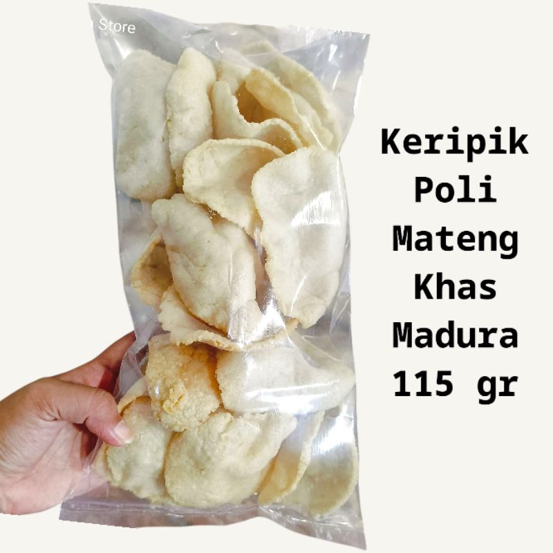 

Kerupuk Poli Bawang Sudah Goreng/Mateng kemasan 115 gr